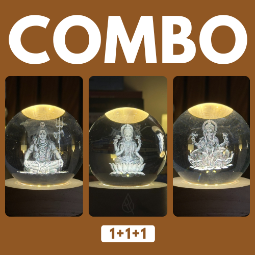 (1+1+1) Laxmi ji & Mahadev & Ganesha Lamp